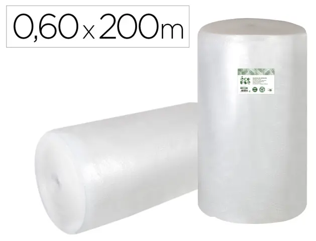 Imagen Plastico burbuja liderpapel ecouse 0.60x200m 30% de plastico reciclado