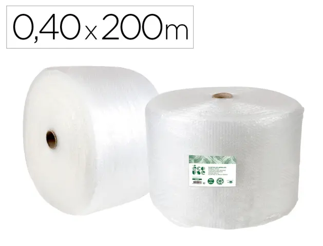 Imagen Plastico burbuja liderpapel ecouse 0.40x200m 30% de plastico reciclado