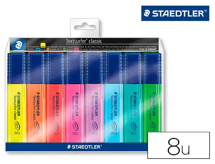 Imagen Rotulador staedtler textsurfer 364 fluorescente bolsa de 6 unidades colores surtidos + 2 regalo