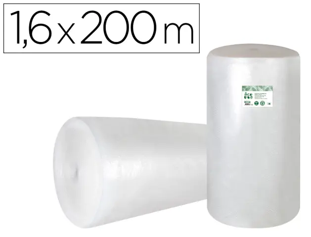 Imagen Plastico burbuja liderpapel ecouse 1.60x200m 30% de plastico reciclado
