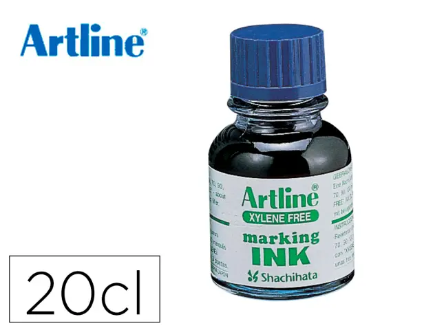 Imagen Tinta rotulador artline esk-20 azul frasco de 20 cc sin xileno