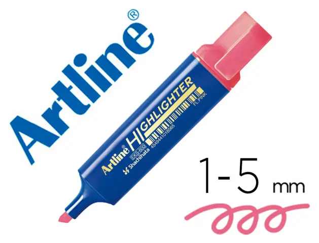 Imagen Rotulador artline fluorescente eks-600 rosa punta biselada