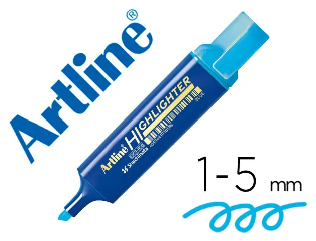 Imagen Rotulador artline fluorescente eks-600 azul punta biselada