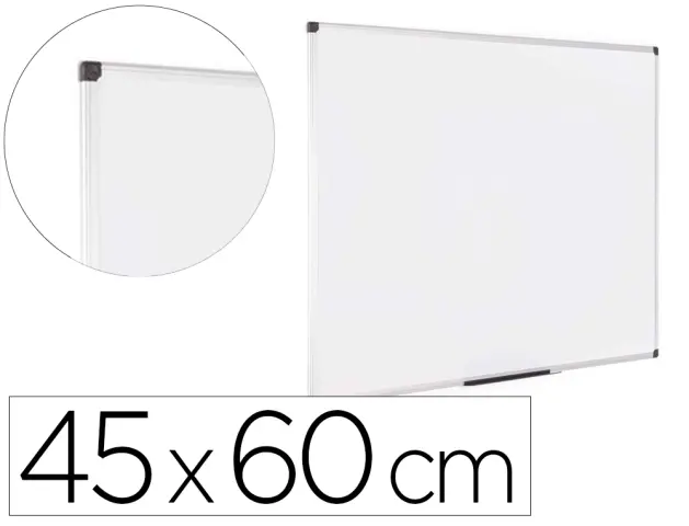 Imagen Pizarra blanca bi-office earth lacada magnetica marco de aluminio 450x600 mm