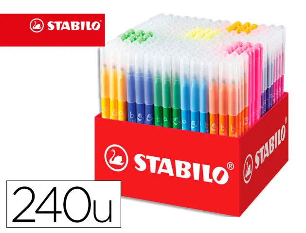 Imagen Lapices de colores stabilo trio az school pack de 240 unidades surtidas 20 colores