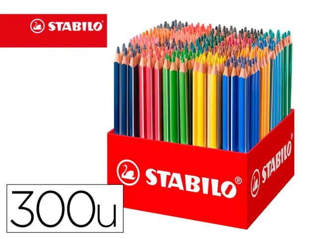Imagen Lapices de colores stabilo trio az school pack de 300 unidades surtidas 20 colores