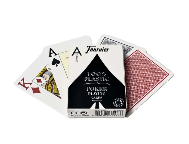 Imagen Baraja fournier poker ingles n 2800 plastico indice gigante