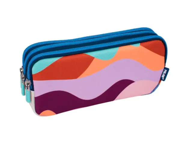 Imagen Bolso escolar portatodo milan the fun multicolor 3 cremalleras 220x80x100 mm