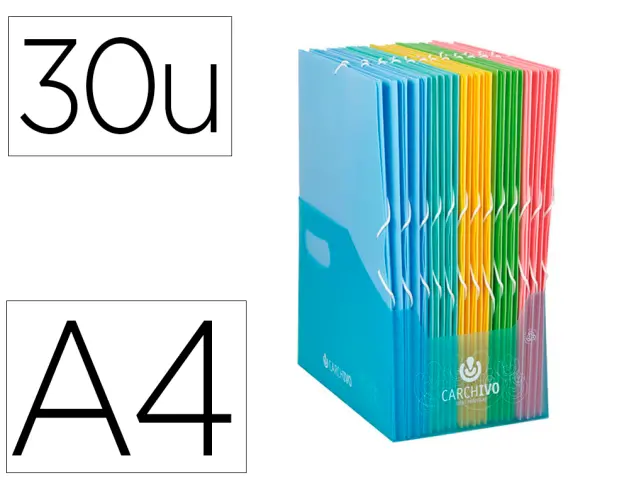 Carpeta DIN A5 de Plástico con Gomas y Solapas Beautone - Azul