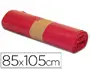 Imagen Bolsa basura industrial roja 85x105cm galga 110 rollo de 10 unidades 2