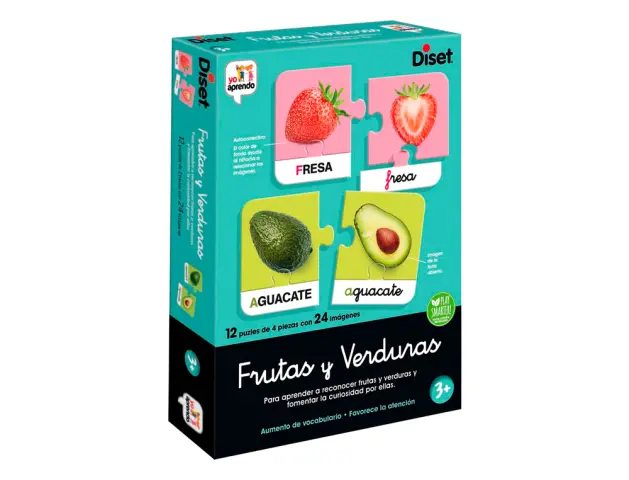 Imagen Juego diset educativo frutas y verduras