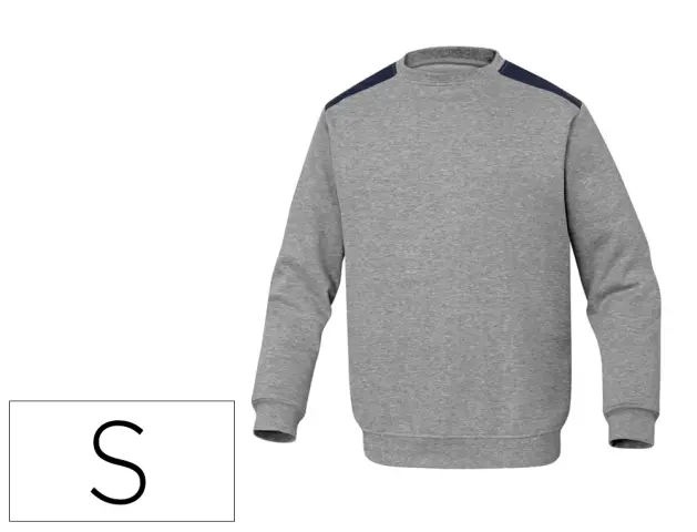 Imagen Sudadera deltaplus sweat olino con refuerzo en espalda y codos gris talla s