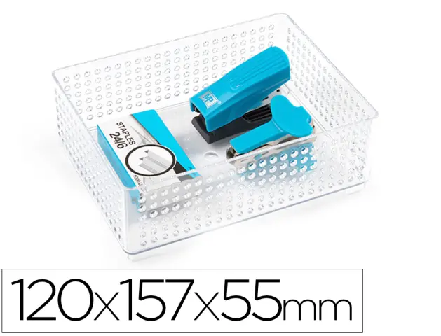 Imagen Organizador de sobremesa plasticforte transparente n 2 120x157x55 mm