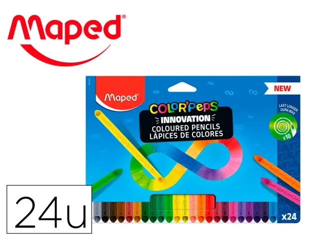 Imagen Lapices de colores maped color peps infinity caja de 24 colores surtidos