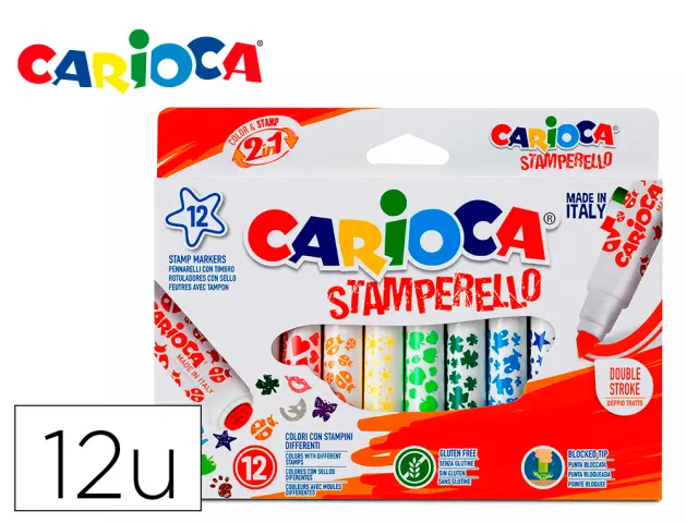 Imagen Rotulador carioca stamperello caja 12 unidades colores surtidos