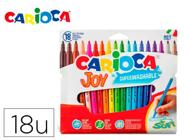 Imagen Rotulador carioca joy caja de 18 colores