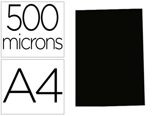 Imagen Tapa de encuadernacion gbg polipropileno polycover opaca 500 mc din a4 color negro pack de 100 unidades