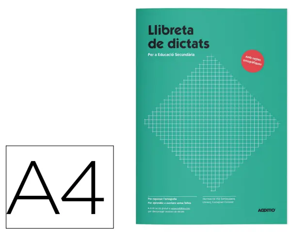 Imagen Libreta de dictados addittio primaria 64 paginas din a4 catalan
