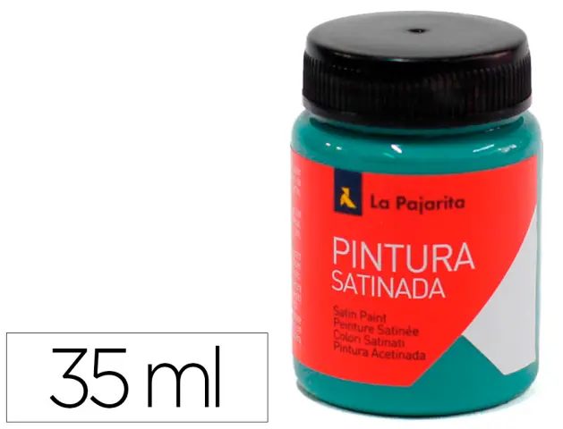 Imagen Pintura latex la pajarita satinada l-39 bote 35 ml verde jade