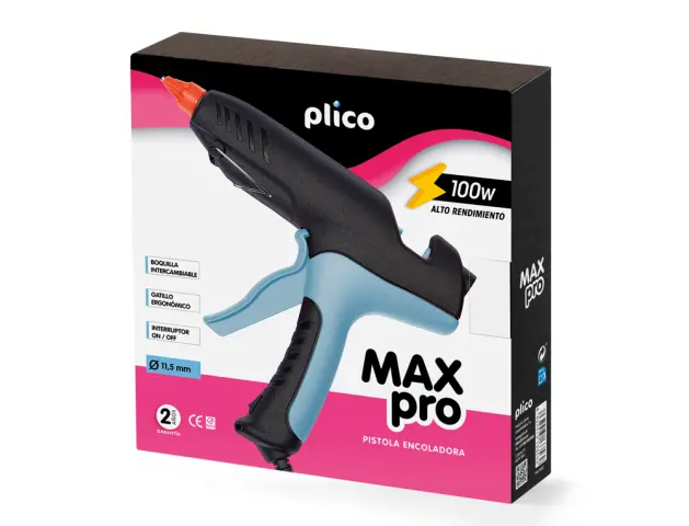 Imagen Pistola termofusible plico max pro 100w