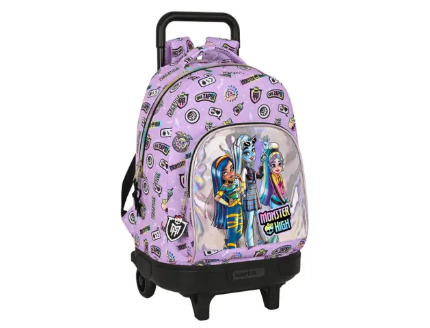 Imagen Mochila safta con ruedas compact extraible monster high best boots 450x330x220 mm