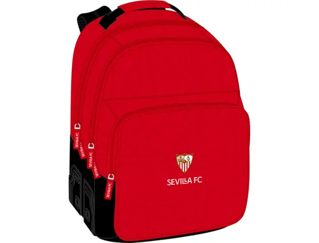 Imagen Mochila safta doble con cantoneras adaptable a carro sevilla f.c. corporativa 420x320x150 mm