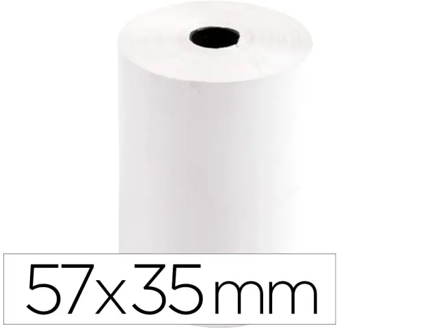 Imagen Rollo sumadora termico q-connect 57 mm ancho x 35 mm diametro para tpv sin bisfenol a papel de 70 g/m2