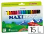 Imagen Lapices de cera alpino maxidacs caja de 15 colores surtidos 2