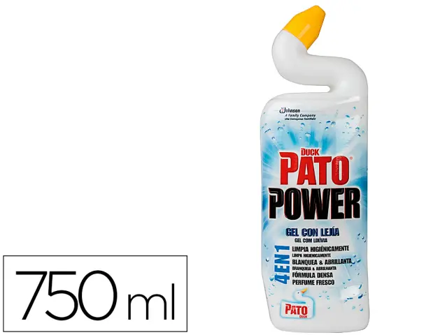 Imagen Limpiador de inodoro pato formula 4 en uno gel con lejia 750 ml