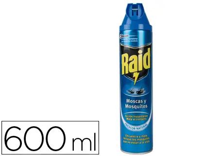 Imagen Insecticida raid spray moscas y mosquitos 600 ml