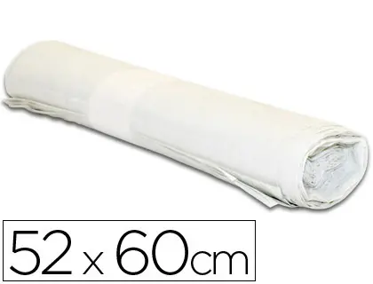 Imagen Bolsa basura domestica blanca 52x60cm galga 70 rollo de 20 unidades