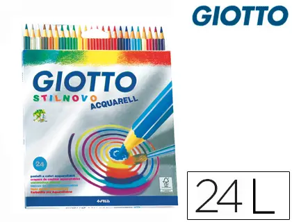 Imagen Lapices de colores giotto stilnovo acuarelables caja de 24 colores