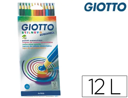 Imagen Lapices de colores giotto stilnovo acuarelables caja de 12 colores