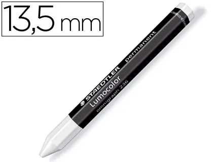 Imagen Minas staedtler para marcar blanco lumocolor permanente omnigraph236 caja de 12 unidades