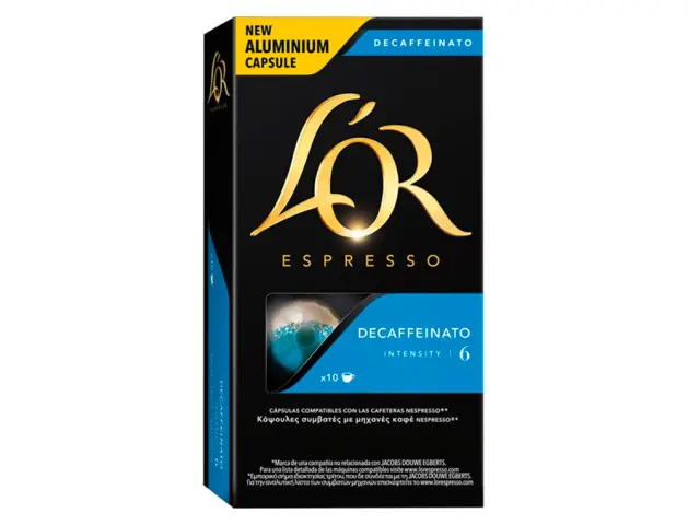 Imagen Cafe marcilla l arome espresso decaffeinato fuerza 6 monodosis caja de 10 unidadecompatible con nesspreso