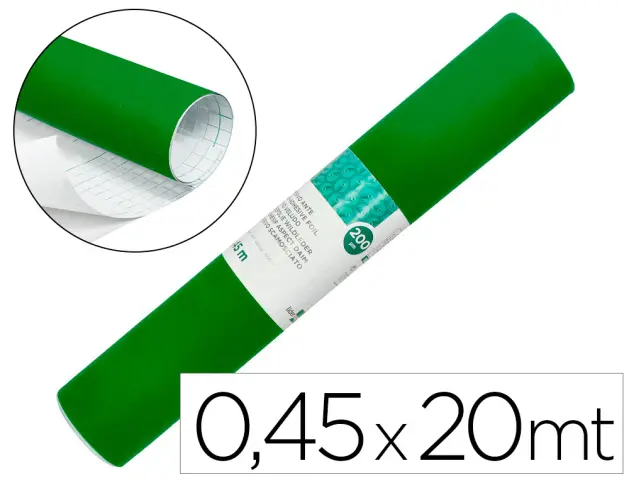 Imagen Rollo adhesivo liderpapel unicolor verde brillo rollo de 0,45 x 20 mt