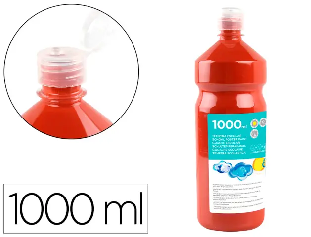 Imagen Tempera liquida liderpapel escolar 1000 ml marron