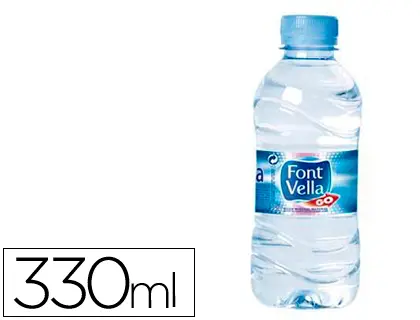 Imagen Agua mineral natural font vella botella sant hilari 330ml