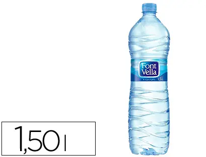 Imagen Agua mineral natural font vella botella sant hilari 1,5l