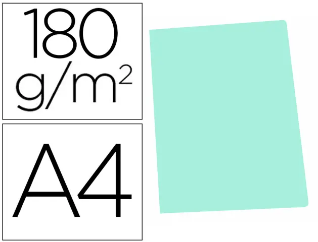 Imagen Subcarpeta cartulina gio din a4 verde pastel 180 g/m2
