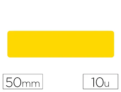 Imagen Simbolo adhesivo tarifold pvc tira longitudinal delimitacion suelo 50 mm amarillo pack de 10 unidades