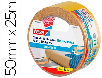 Imagen Cinta adhesiva tesa doble cara universal 25 m x 50 mm