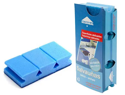 Imagen Estropajo salvauas azul bicapa pack de 3 unidades
