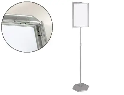 Imagen Expositor de pie bi-office para formatos a3 ajustable en altura 102 cm