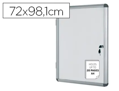 Imagen Vitrina de anuncios bi-office fondo magnetico extraplana de interior 720x981 mm