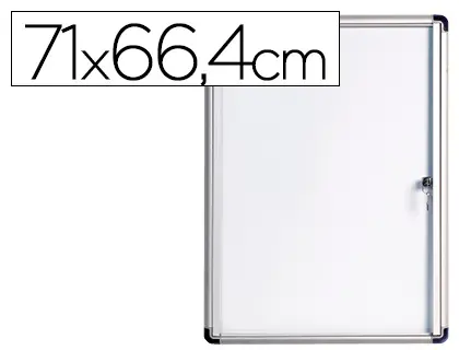 Imagen Vitrina de anuncios bi-office fondo magnetico extraplana de interior 710x664 mm
