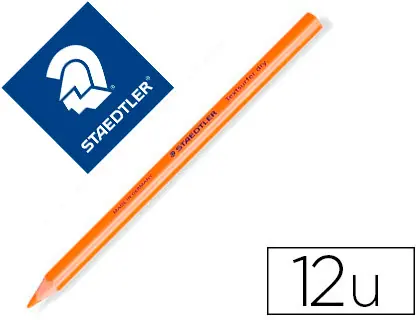 Imagen Lapices fluorescente staedtler triangular top star naranja caja de 12 unidades