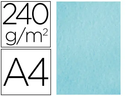 Imagen Papel color liderpapel pergamino a4 240g/m2 azul pack de 25 hojas