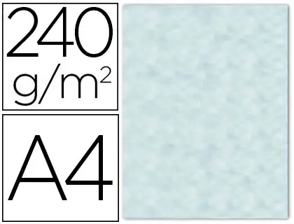 Imagen Papel color liderpapel pergamino con bordes a4 240g/m2 azul pack de 10 hojas