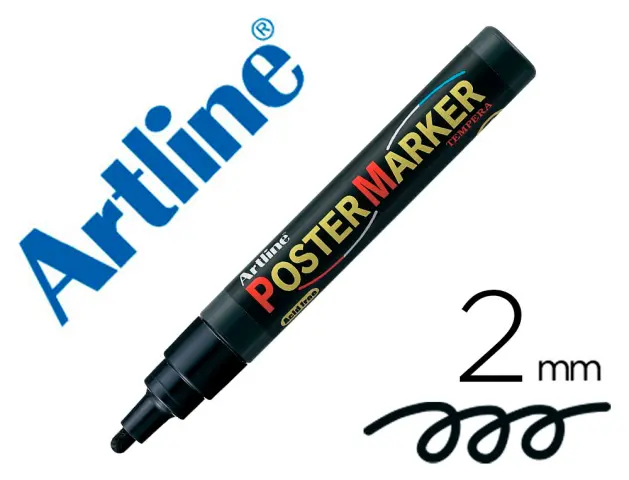 Imagen Rotulador artline poster marker epp-4-neg punta redonda 2 mm color negro